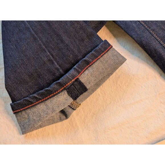 Raleigh Denim Men's Dark Wash Slim Straight Fit Jeans Size 30x34 (tagged 29) USA - Picture 10 of 12